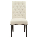 Alana Beige and Smokey Black Upholstered Side Chairs, Set of 2 by Coaster at Eve Furniture