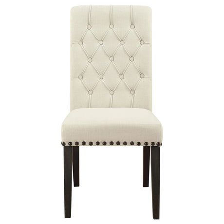 Alana Beige and Smokey Black Upholstered Side Chairs, Set of 2 by Coaster at Eve Furniture