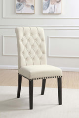 Alana Beige and Smokey Black Upholstered Side Chairs, Set of 2 by Coaster at Eve Furniture