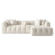 Alana Tufted Ivory Chenille Modular Sectional Sofa by Ashcroft Furniture at Eve Furniture