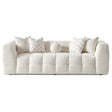Alana Tufted Ivory Chenille Sofa by Ashcroft Imports at Eve Furniture