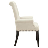 Alana Beige/Smokey Black Upholstered Arm Chair