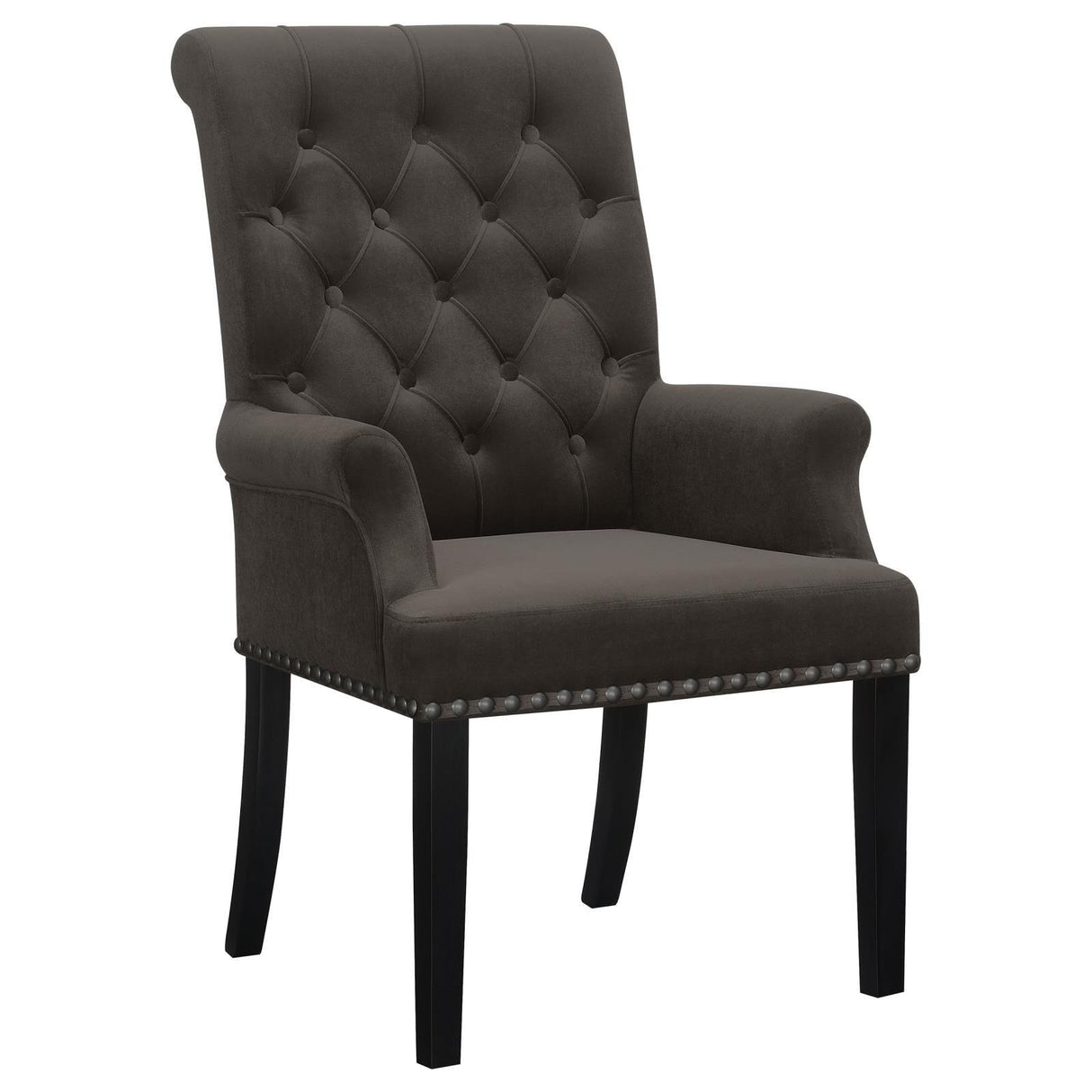 Alana Upholstered Tufted Arm Chair with Nailhead Trim by Coaster at Eve Furniture