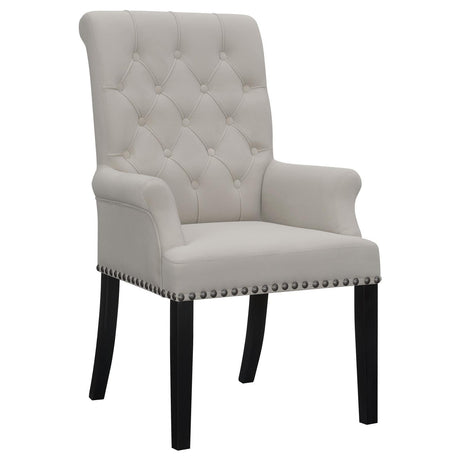 Alana Upholstered Tufted Arm Chair with Nailhead Trim by Coaster at Eve Furniture