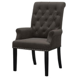 Alana Upholstered Tufted Arm Chair with Nailhead Trim by Coaster at Eve Furniture