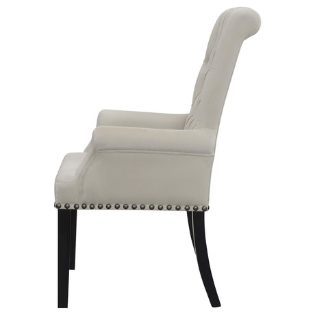 Alana Upholstered Tufted Arm Chair with Nailhead Trim by Coaster at Eve Furniture