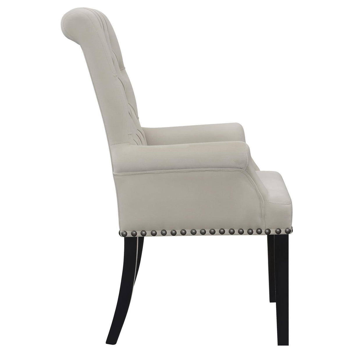 Alana Upholstered Tufted Arm Chair with Nailhead Trim by Coaster at Eve Furniture