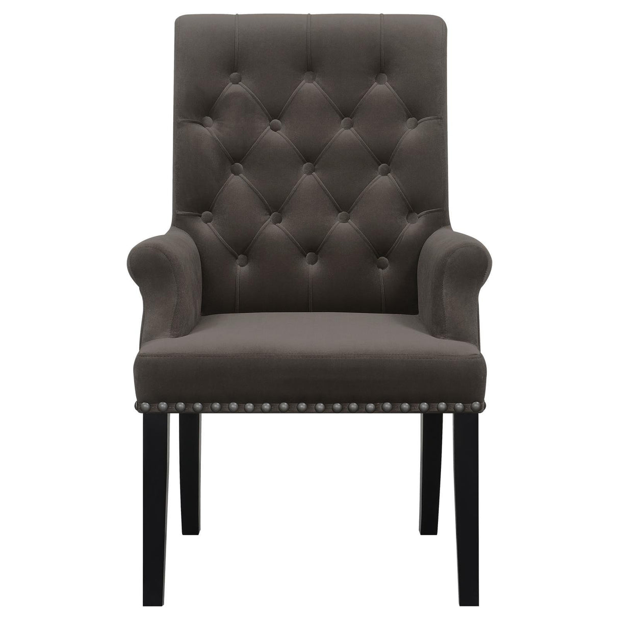 Alana Upholstered Tufted Arm Chair with Nailhead Trim by Coaster at Eve Furniture