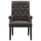 Alana Upholstered Tufted Arm Chair with Nailhead Trim by Coaster at Eve Furniture