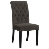 Alana Upholstered Tufted Side Chairs with Nailhead Trim, Set of 2