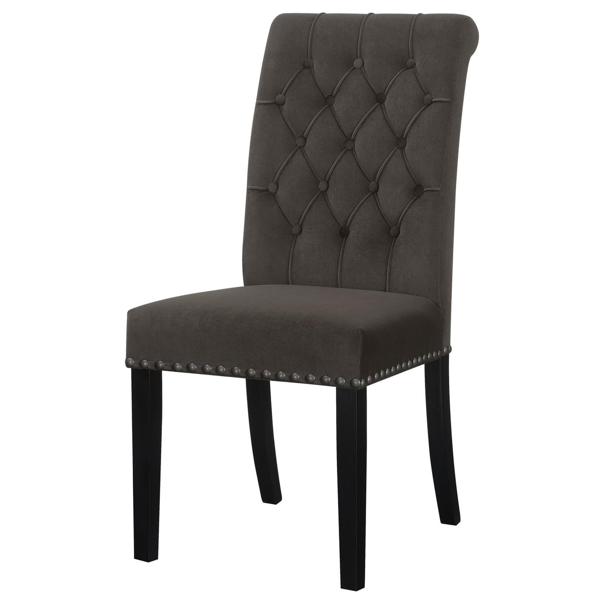 Alana Upholstered Tufted Side Chairs with Nailhead Trim, Set of 2