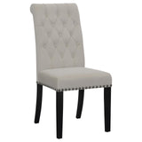 Alana Upholstered Tufted Side Chairs with Nailhead Trim, Set of 2