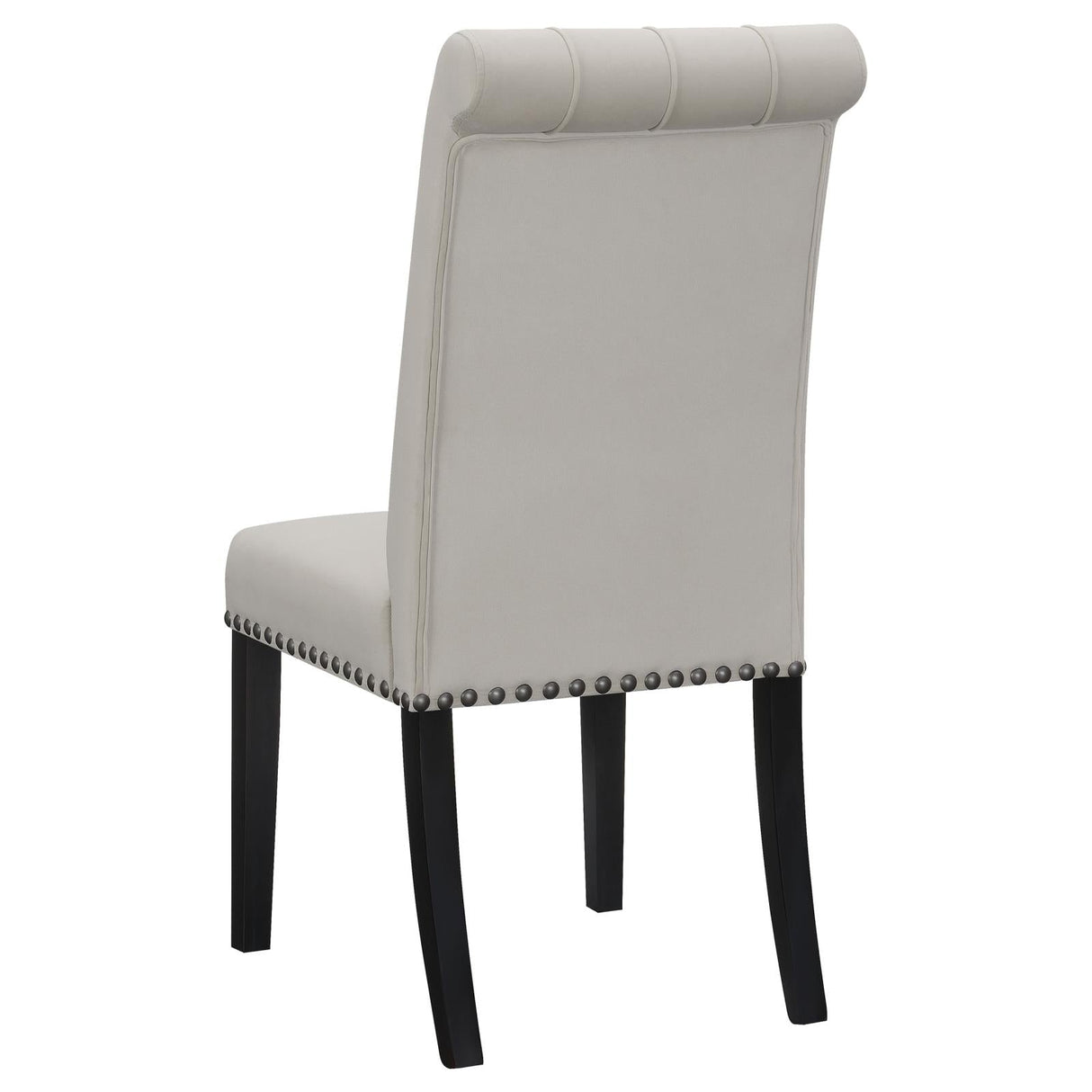 Alana Upholstered Tufted Side Chairs with Nailhead Trim, Set of 2