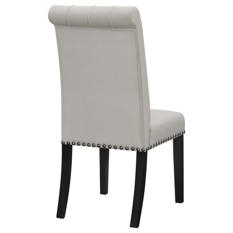 Alana Upholstered Tufted Side Chairs with Nailhead Trim, Set of 2 by Coaster at Eve Furniture