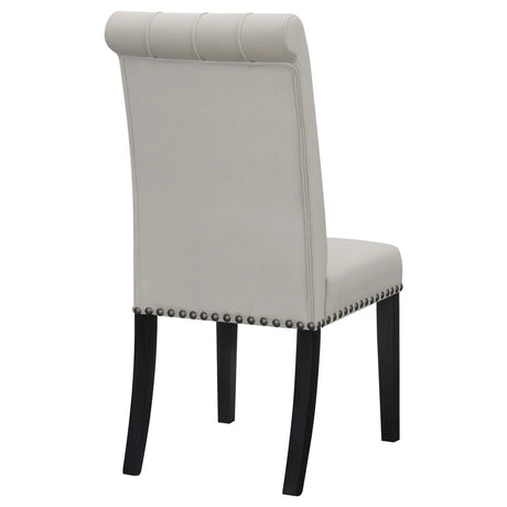 Alana Upholstered Tufted Side Chairs with Nailhead Trim, Set of 2 by Coaster at Eve Furniture