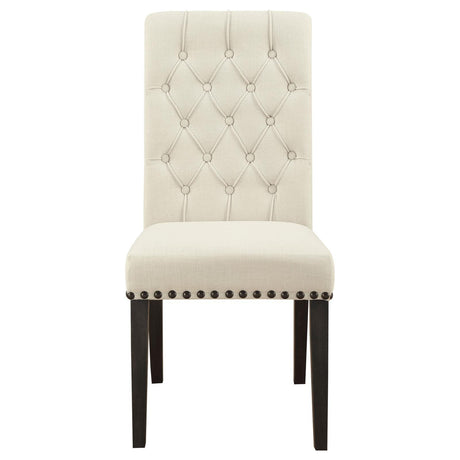 Alana Beige and Smokey Black Upholstered Side Chairs, Set of 2 by Coaster at Eve Furniture