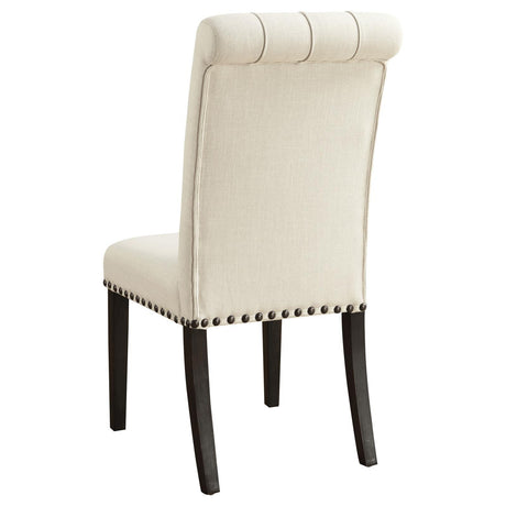Alana Beige and Smokey Black Upholstered Side Chairs, Set of 2 by Coaster at Eve Furniture