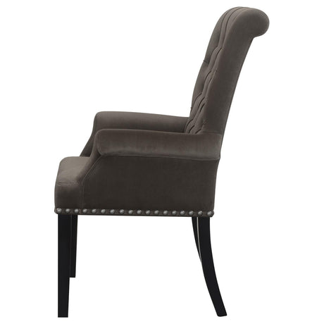 Alana Upholstered Tufted Arm Chair with Nailhead Trim by Coaster at Eve Furniture