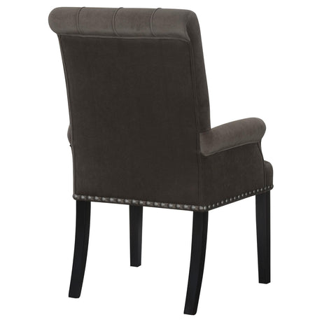 Alana Upholstered Tufted Arm Chair with Nailhead Trim by Coaster at Eve Furniture
