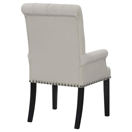 Alana Upholstered Tufted Arm Chair with Nailhead Trim by Coaster at Eve Furniture