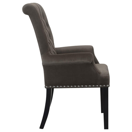 Alana Upholstered Tufted Arm Chair with Nailhead Trim by Coaster at Eve Furniture