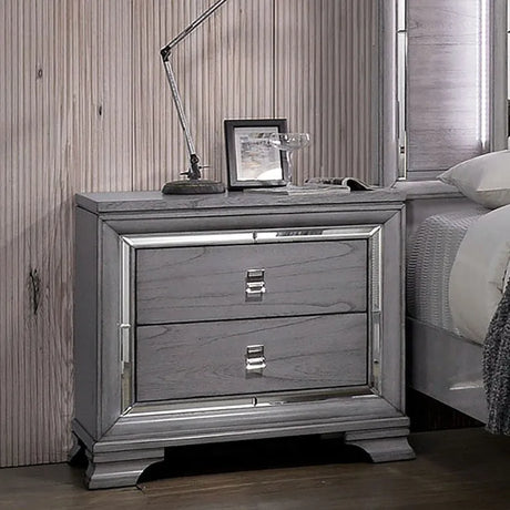 Alanis Light Gray 4-Piece Queen Bedroom Set by Furniture of America at Eve Furniture