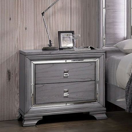 Alanis Light Gray 5-Piece Queen Bedroom Set by Furniture of America at Eve Furniture