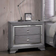 Alanis Light Gray Night Stand by Furniture of America at Eve Furniture