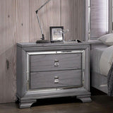 Alanis Light Gray Night Stand by Furniture of America at Eve Furniture