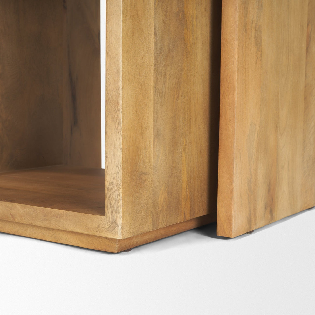 Alanna Set of 2 Brown Wood Nesting Accent Tables by Mercana at Eve Furniture