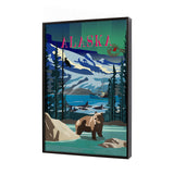 Alaska Go USA (SM) by Mercana Studio a Hand Embellished Decograph Framed Art Print by Mercana at Eve Furniture