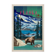 Alaska Go USA (XL) by Mercana Studio a Hand Embellished Decograph Framed Art Print under Glass by Mercana at Eve Furniture