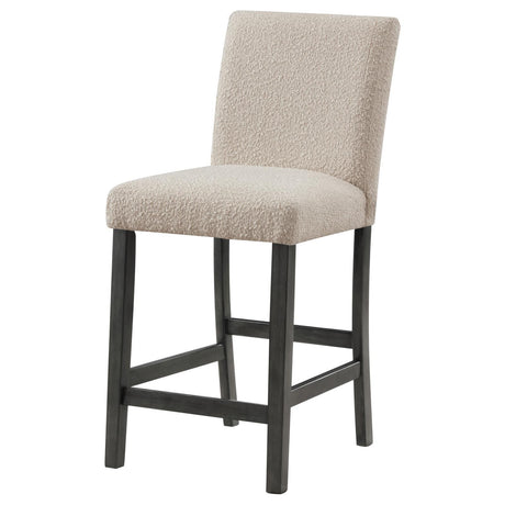Alba Boucle Upholstered Counter Height Dining Chair Beige and Charcoal Grey (Set of 2) by Coaster at Eve Furniture