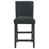 Alba Boucle Upholstered Counter Height Dining Chair Black and Charcoal Grey (Set of 2) by Coaster at Eve Furniture