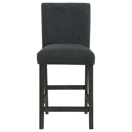 Alba Boucle Upholstered Counter Height Dining Chair Black and Charcoal Grey (Set of 2) by Coaster at Eve Furniture