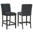 Alba Boucle Upholstered Counter Height Dining Chair Black and Charcoal Grey (Set of 2) by Coaster at Eve Furniture
