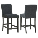 Alba Boucle Upholstered Counter Height Dining Chair Black and Charcoal Grey (Set of 2) by Coaster at Eve Furniture