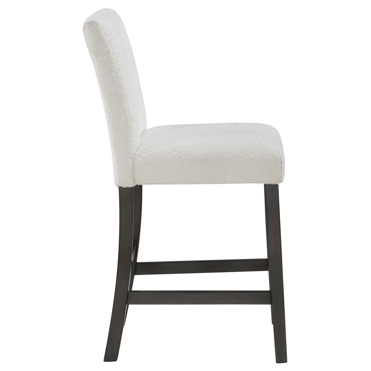 Alba Boucle Upholstered Counter Height Dining Chair White and Charcoal Grey (Set of 2)