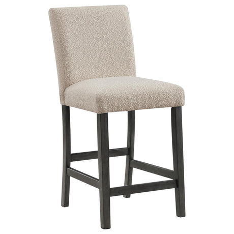 Alba Boucle Upholstered Counter Height Dining Chair Beige and Charcoal Grey (Set of 2) by Coaster at Eve Furniture