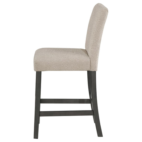 Alba Boucle Upholstered Counter Height Dining Chair Beige and Charcoal Grey (Set of 2) by Coaster at Eve Furniture