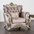 Albacete Champagne/Purple Chair by Furniture of America at Eve Furniture