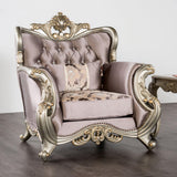 Albacete Champagne/Purple Chair by Furniture of America at Eve Furniture