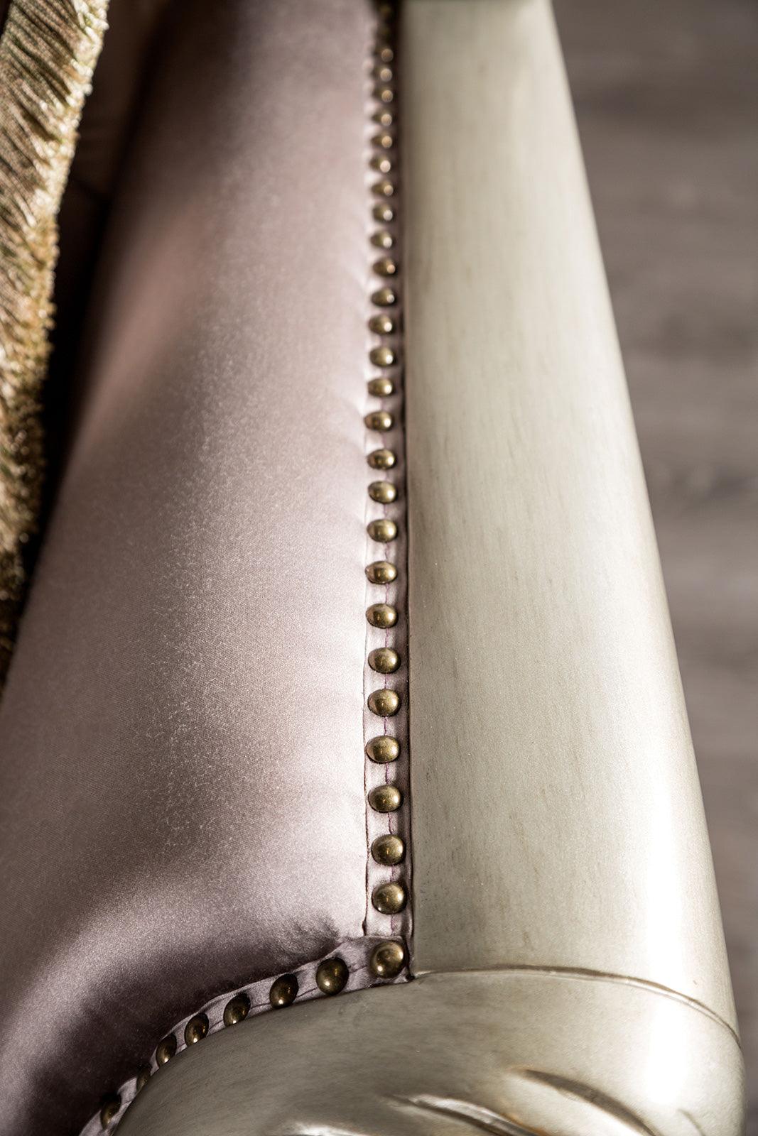 Albacete Champagne/Purple Loveseat by Furniture of America at Eve Furniture