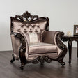 Albacete Dark Cherry/Brown Chair by Furniture of America at Eve Furniture