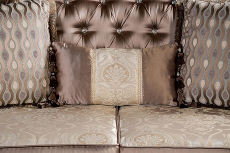 Albacete Dark Cherry/Brown Sofa by Furniture of America at Eve Furniture