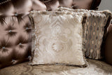 Albacete Dark Cherry/Brown Sofa by Furniture of America at Eve Furniture