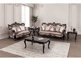 Albacete Dark Cherry/Brown Sofa & Loveseat by Furniture of America at Eve Furniture