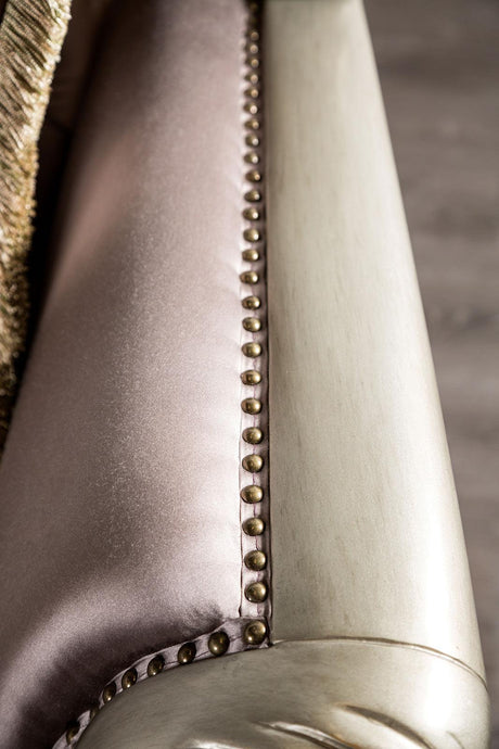 Albacete Champagne/Purple Loveseat by Furniture of America at Eve Furniture