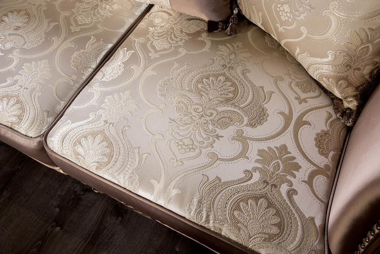 Albacete Dark Cherry/Brown Loveseat by Furniture of America at Eve Furniture