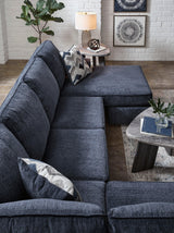Albar Place Cobalt 2-Piece Left Arm Facing Chaise Sectional by Ashley at Eve Furniture